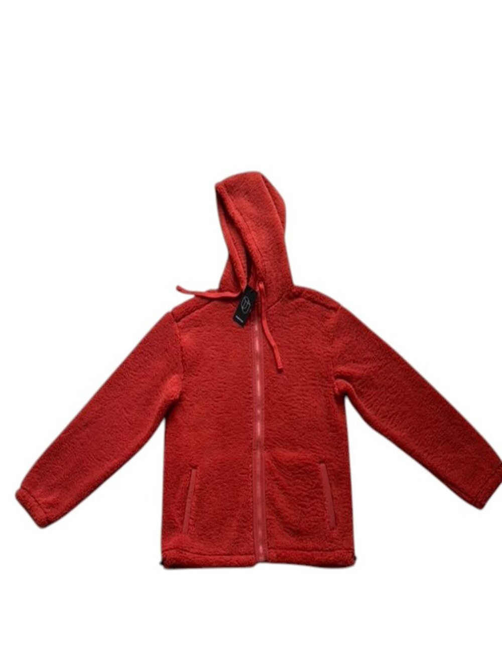 Original Use Men M Red Sherpa Fleece Zip Hoodie NWT.